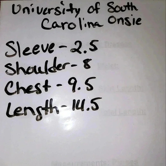 University of South Carolina Onesie 3-6 Mos School Colors - Picture 6 of 6